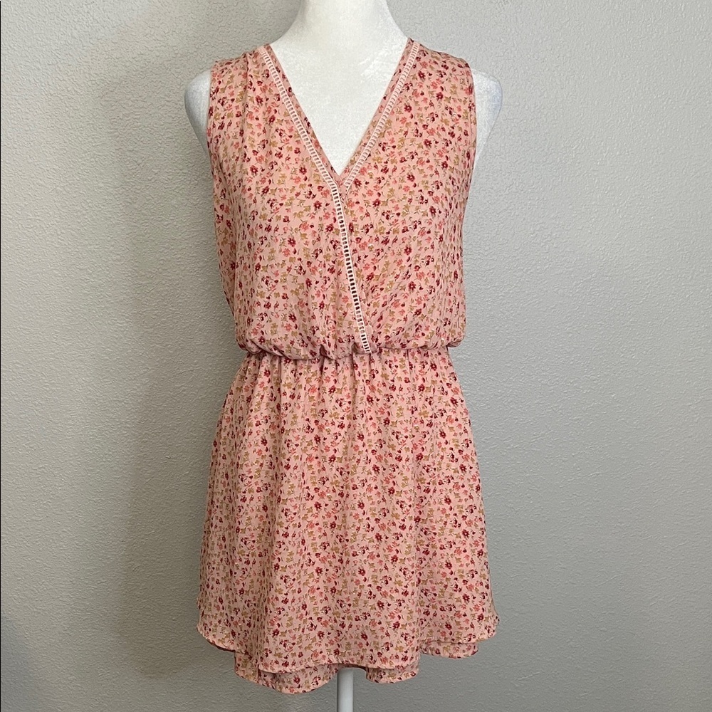 Sienna Sky Pink Floral Blouson Dress Size XS